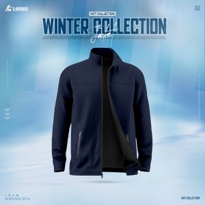 Levaiis Men’s Premium Stylish Jacket (Navy)