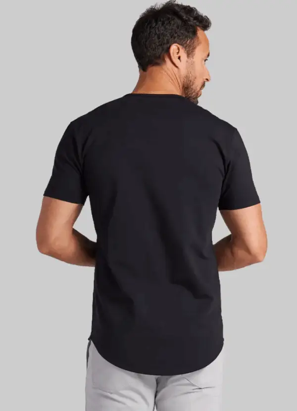 Drop-Cut T-Shirt (Black) - Image 2